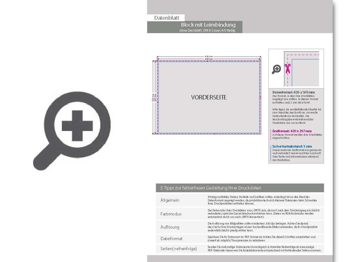 Product Bild block_mit_leimbindung__din_a3_quer__100_blatt__4_0_farbig_einseitig_bedruckt
